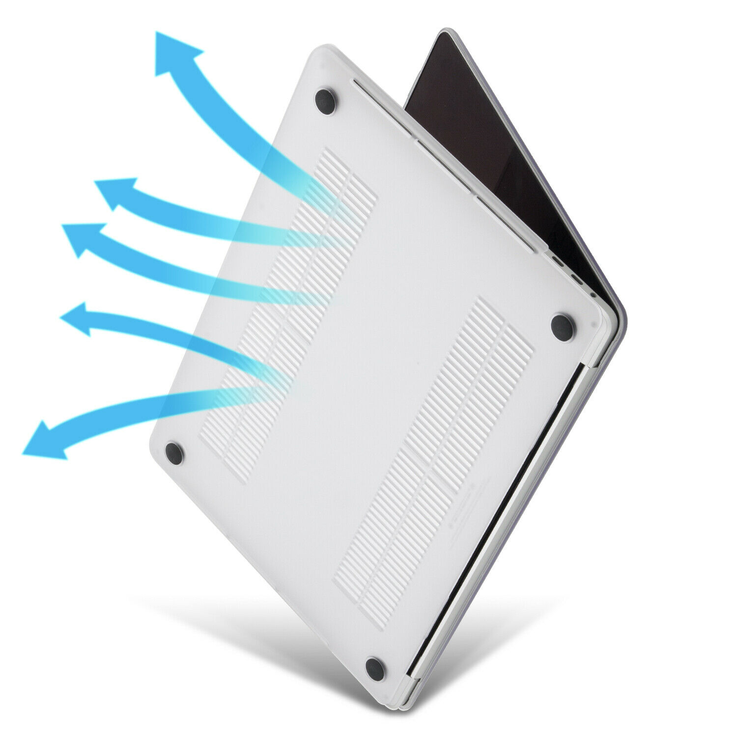Macbook Air 13.6 İnç 2025 A3240 M4 İşlemci Uyumlu Koruma Kılıfı Mat Doku Hardcase Kapak